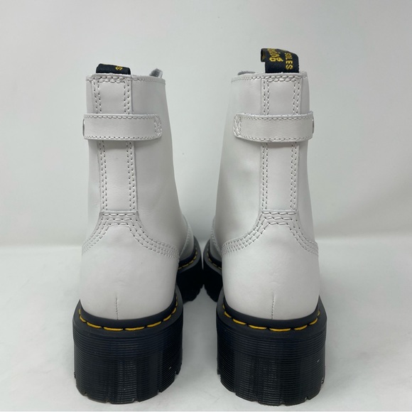 New Dr. Martens Jetta Sendal Smooth White Leather Platform Lady’s Boots Size 9 - Picture 4 of 7